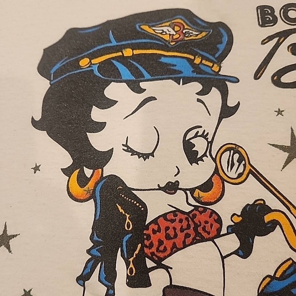 Betty Boop Biker Babe Motorcycle T-Shirt - Picture 3 of 13